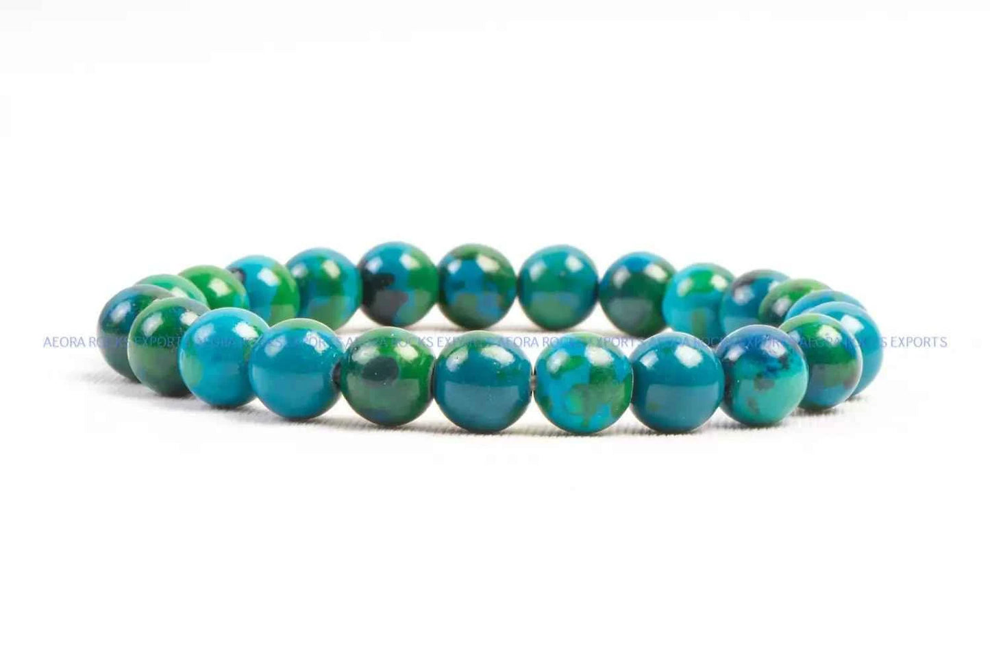 Chrysocolla Bead Bracelet 8mm in India - Aeora Rocks