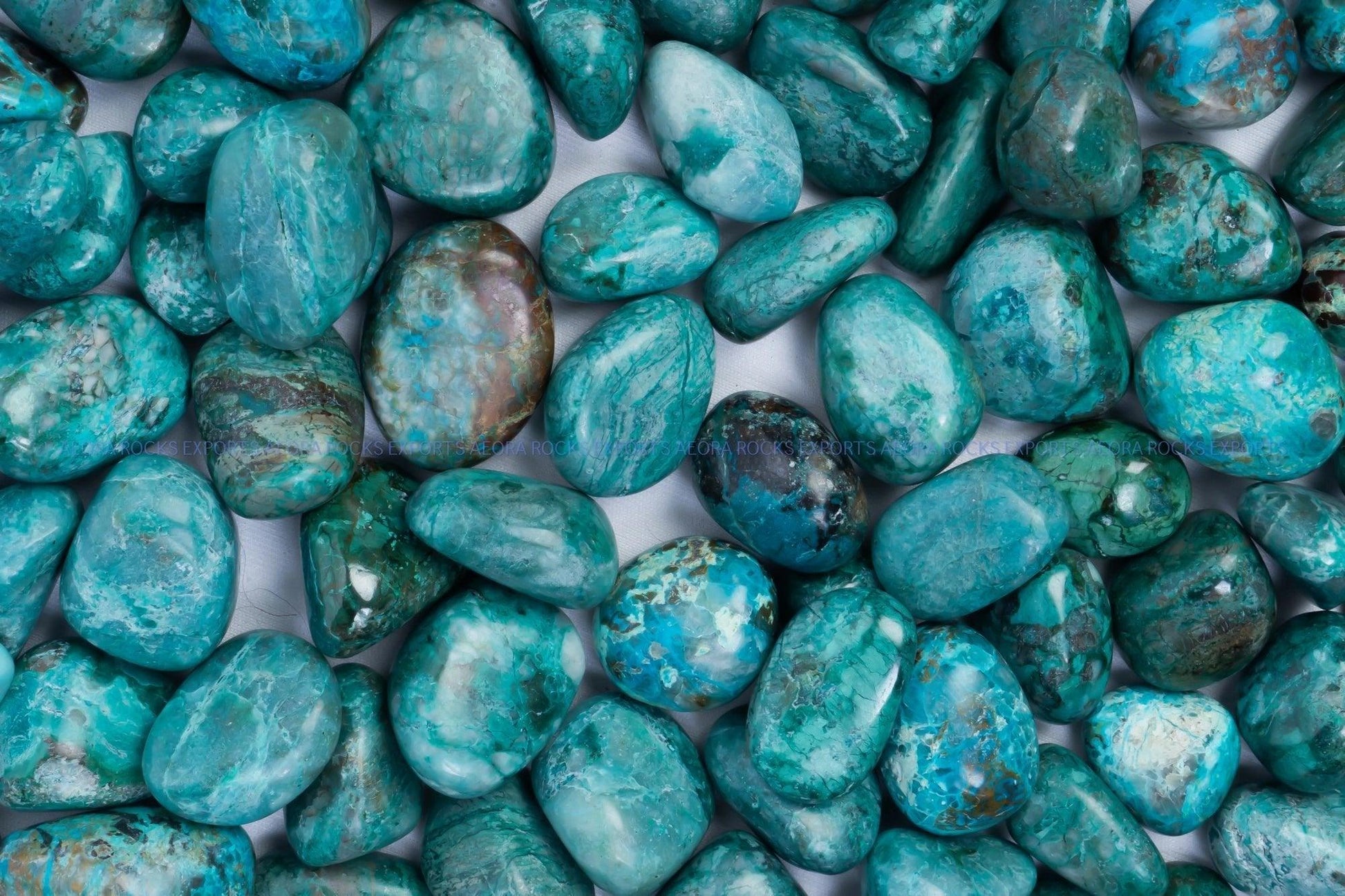 Chrysocolla Tumbled Stone - AEORA ROCKS INDIA - Healing Crystals superstore