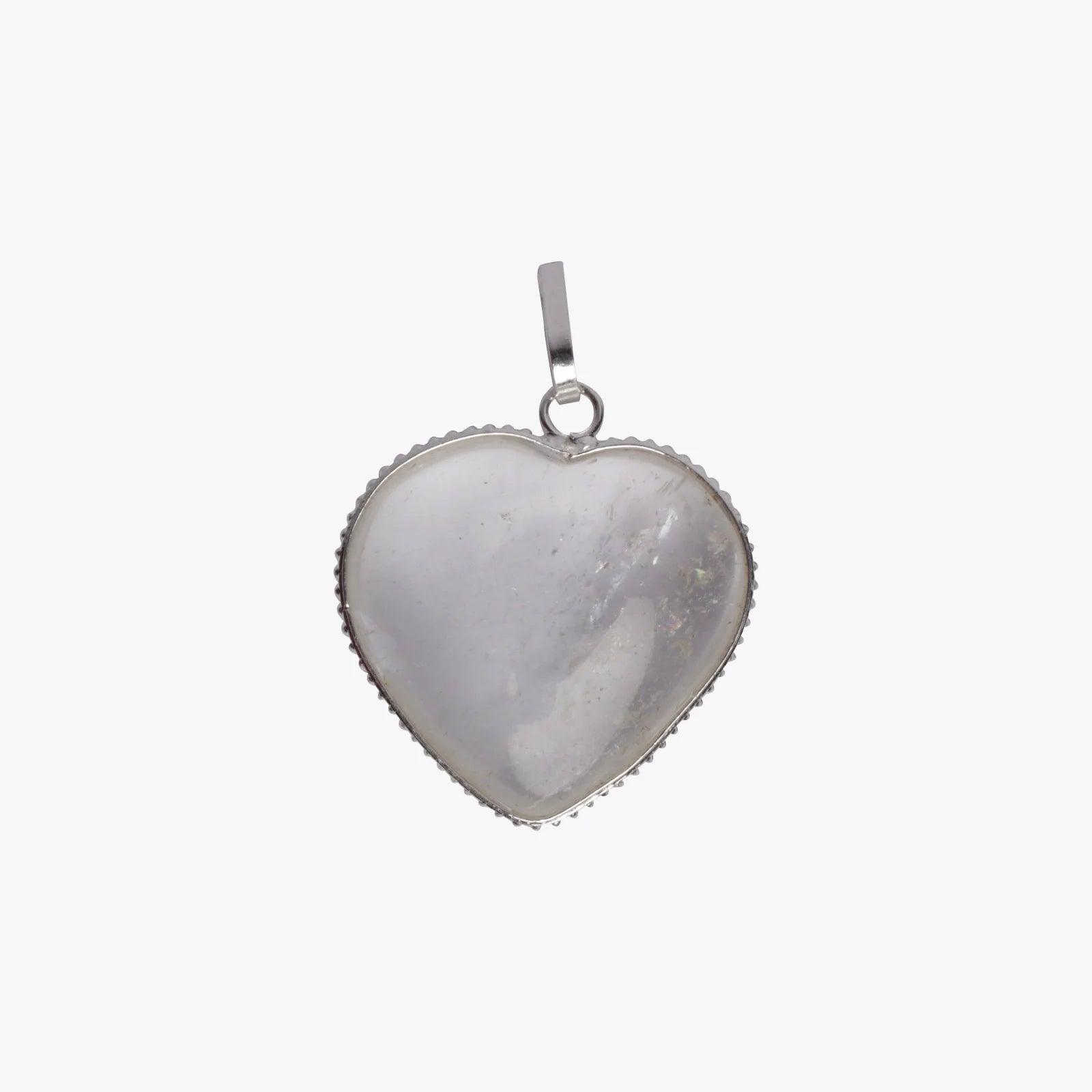Clear Quartz Heart Pendant in India - Aeora Rocks - AEORA ROCKS INDIA - Healing Crystals superstore