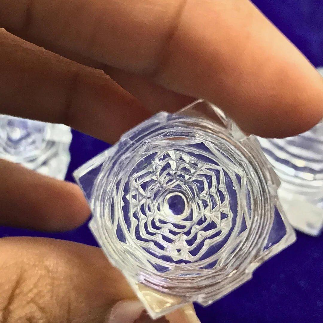 Clear Quartz Shree Yantra in India - Aeora Rocks - AEORA ROCKS INDIA - Healing Crystals superstore