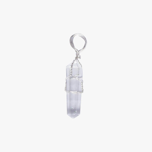 Clear Quartz Vogal Wire Wrapped Pendant - AEORA ROCKS INDIA - Healing Crystals superstore