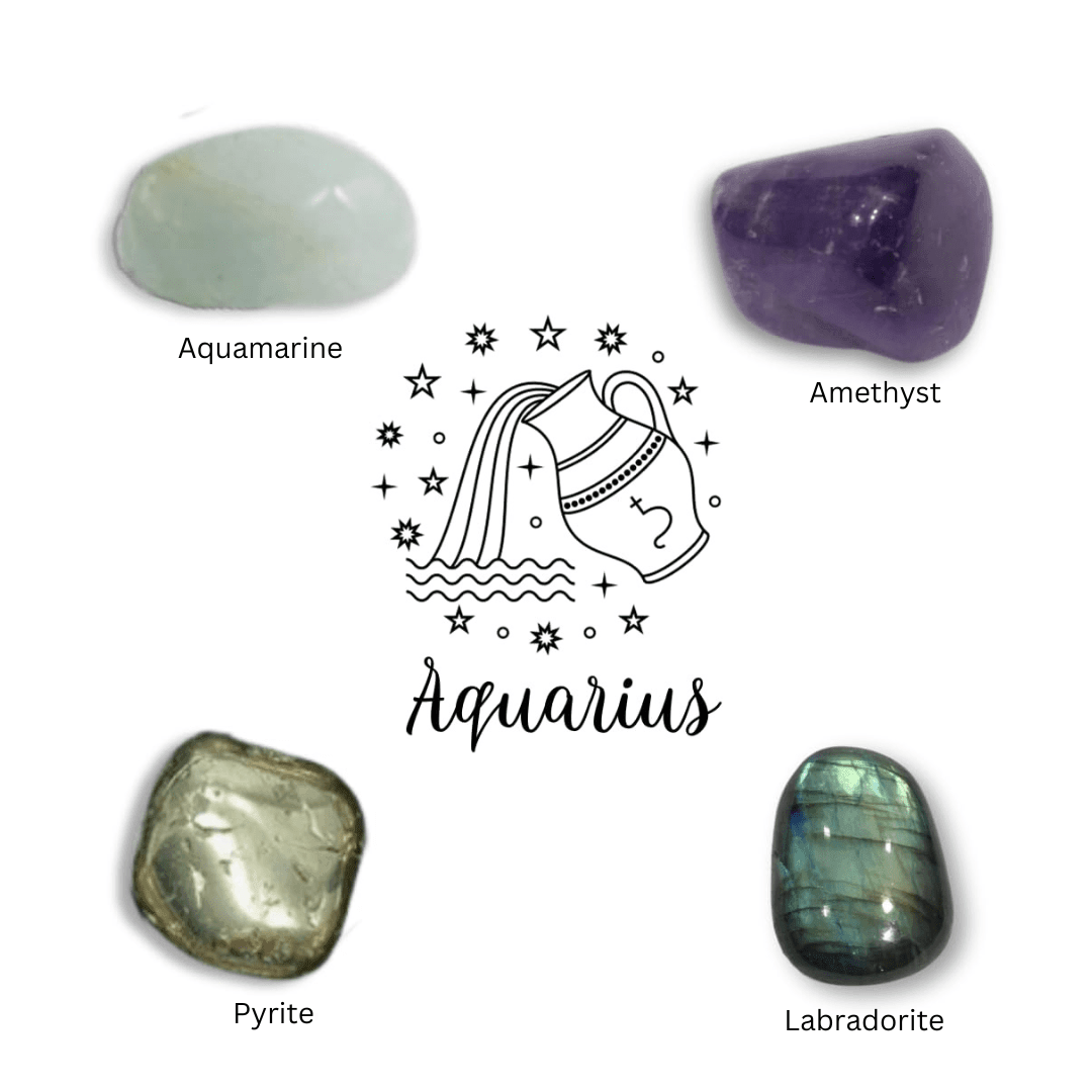 CRYSTALS AS PER ZODIAC - AQUARIUS - AEORA ROCKS INDIA - Healing Crystals superstore