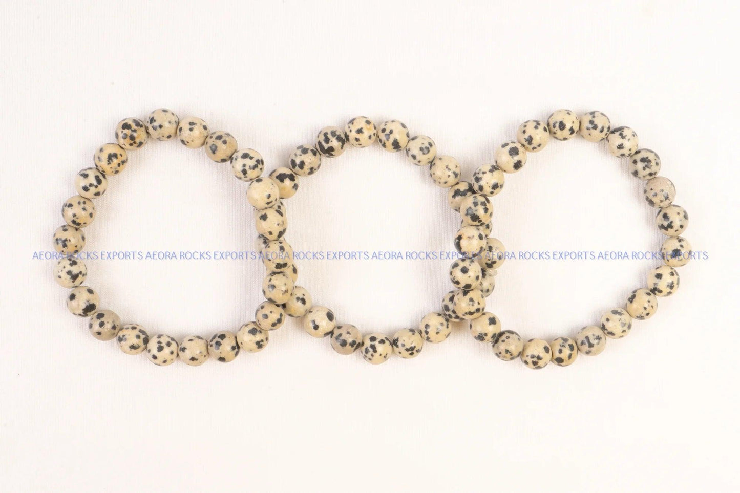 Dalmatian Jasper Bead Bracelet 8mm in India - Aeora Rocks - AEORA ROCKS INDIA - Healing Crystals superstore