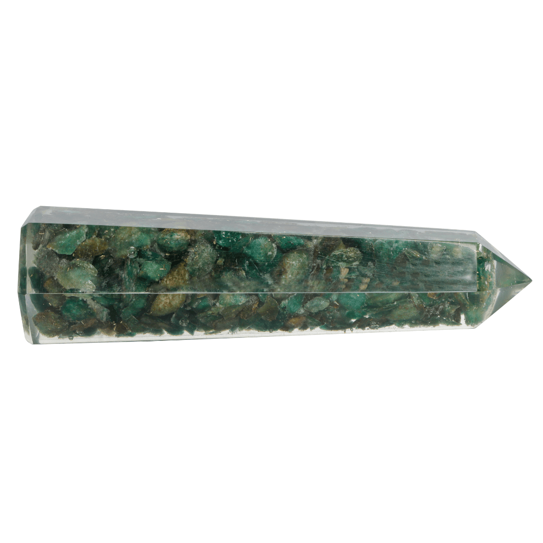 Dark Green Aventurine Orgonite Tower - AEORA ROCKS INDIA - Healing Crystals superstore