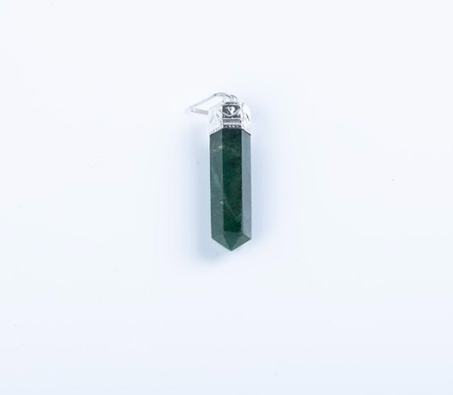 Dark Green Aventurine Single Point Pendant - AEORA ROCKS INDIA - Healing Crystals superstore