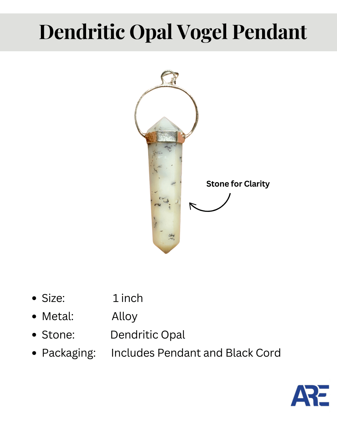 Dendritic Opal Vogel Pendant - AEORA ROCKS INDIA - Healing Crystals superstore