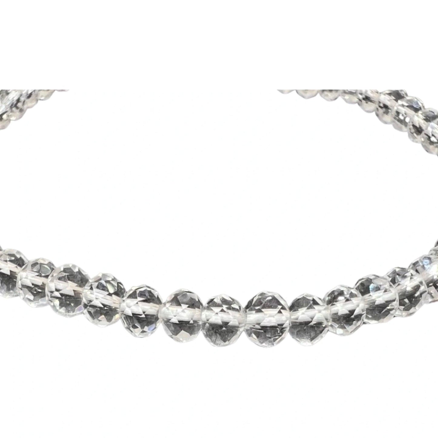Faceted Clear Quartz Bead Bracelet in India - Aeora Rocks - AEORA ROCKS INDIA - Healing Crystals superstore