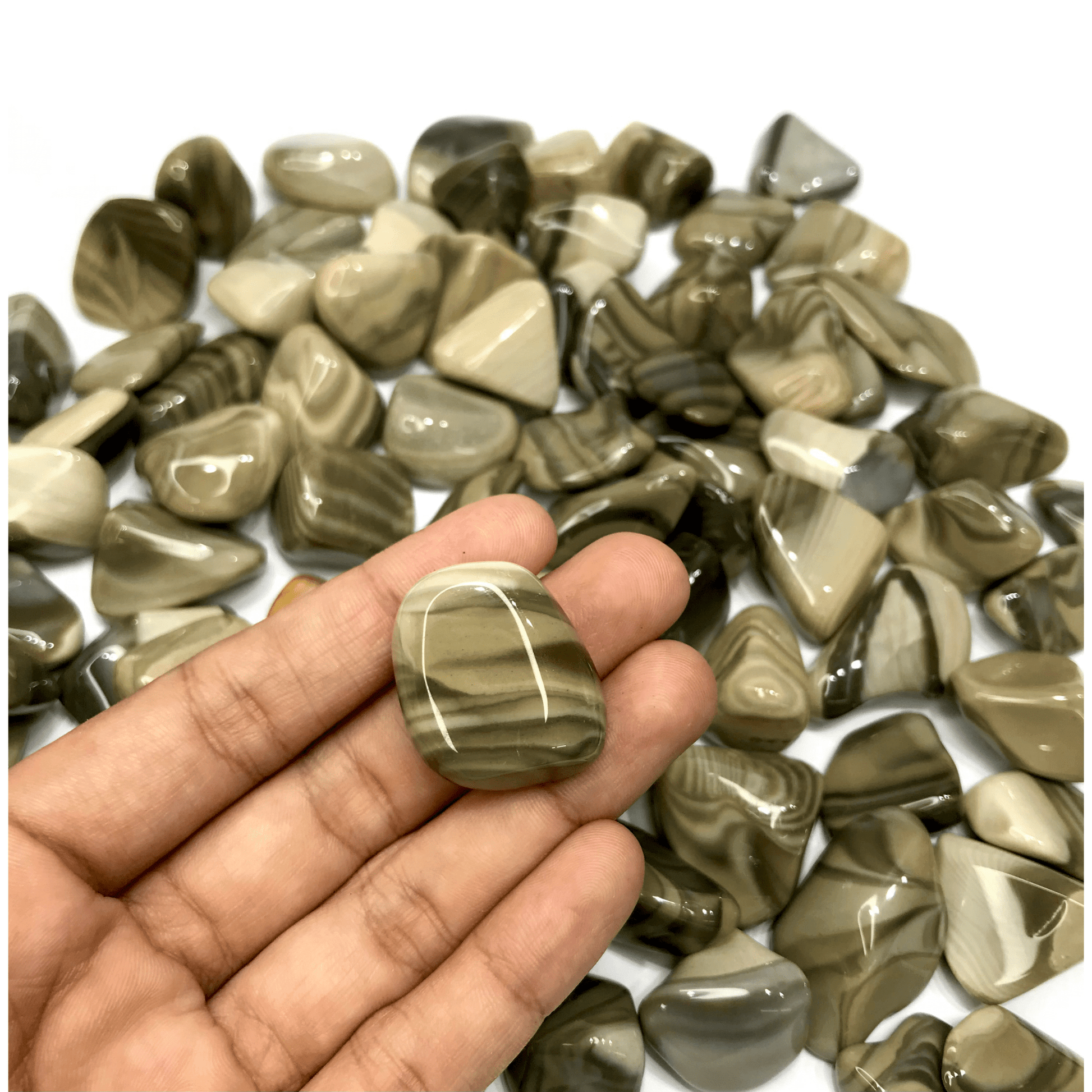Flint Stone Poland Tumbled Stone - AEORA ROCKS INDIA - Healing Crystals superstore