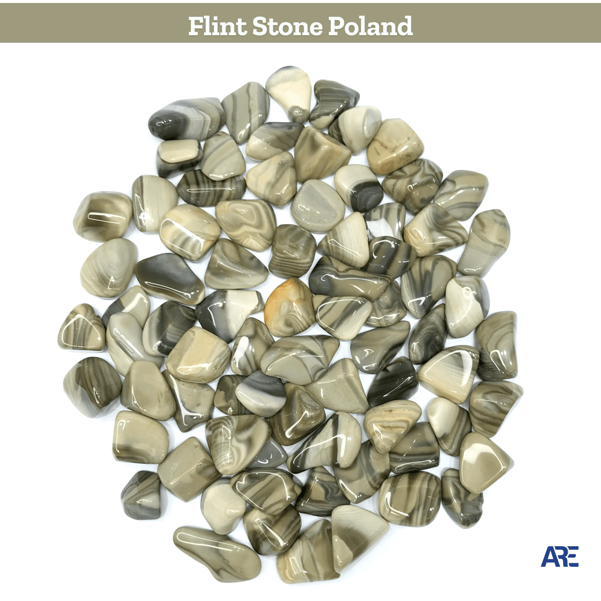 Flint Stone Poland Tumbled Stone - AEORA ROCKS INDIA - Healing Crystals superstore