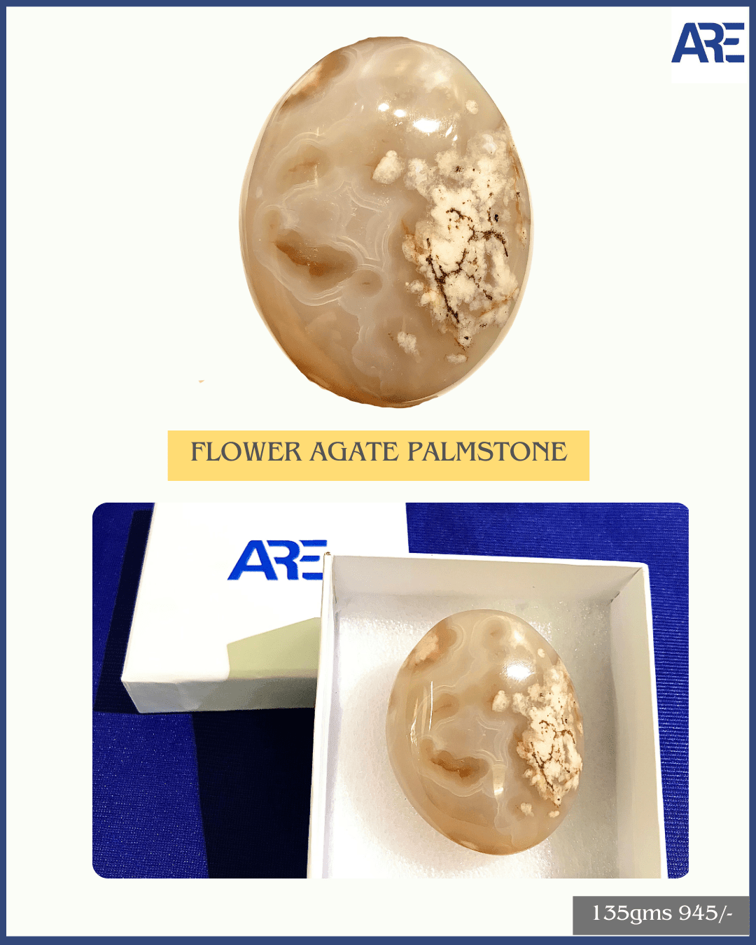 Flower Agate Palmstone - AEORA ROCKS INDIA - Healing Crystals superstore