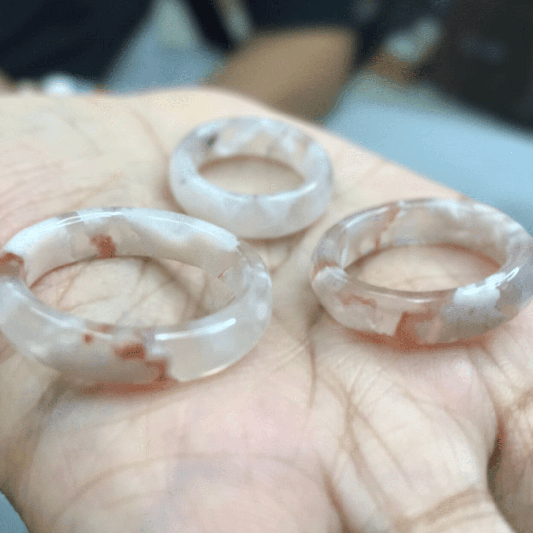 Flower Agate Ring - AEORA ROCKS INDIA - Healing Crystals superstore
