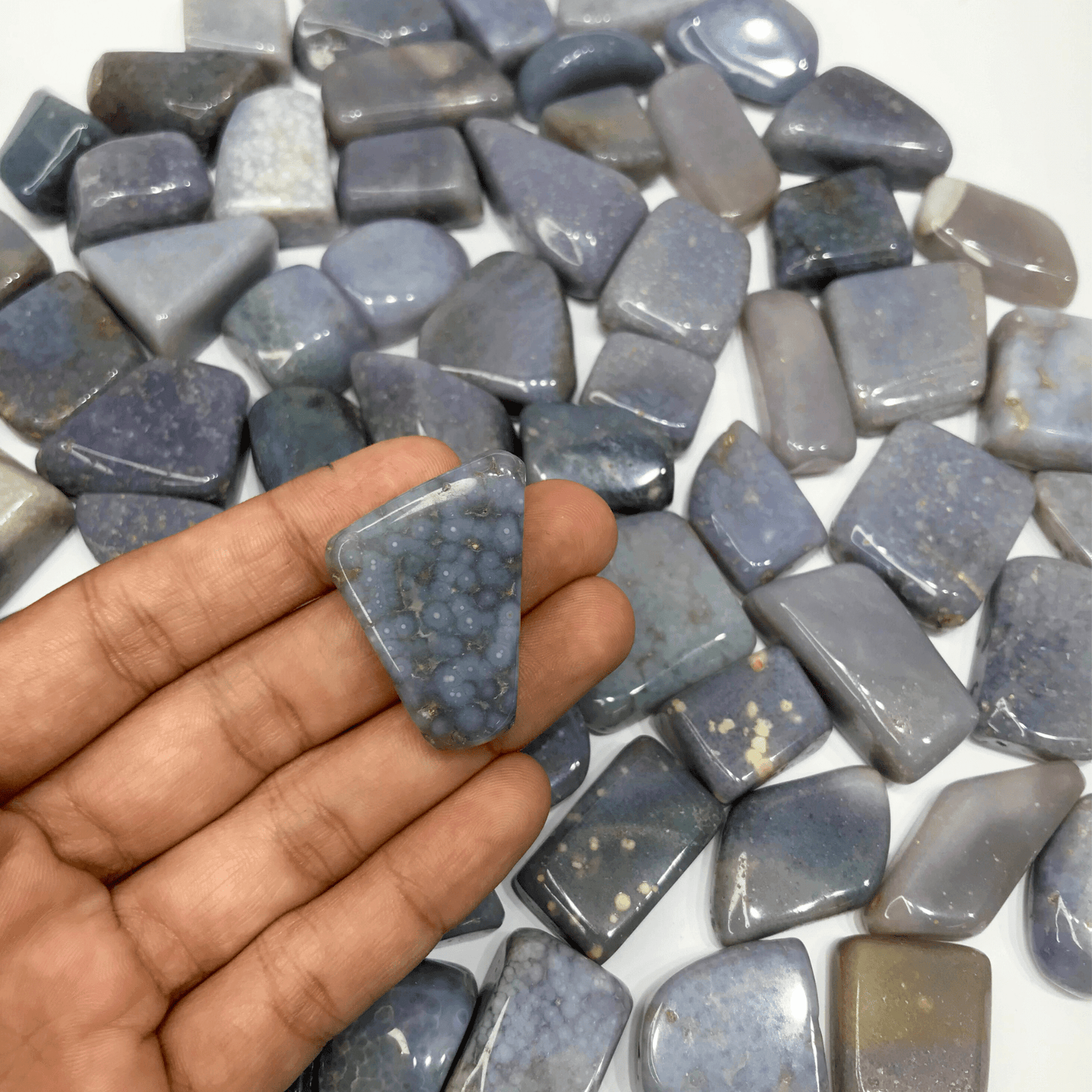 Grape Agate Tumbled Stone - AEORA ROCKS INDIA - Healing Crystals superstore