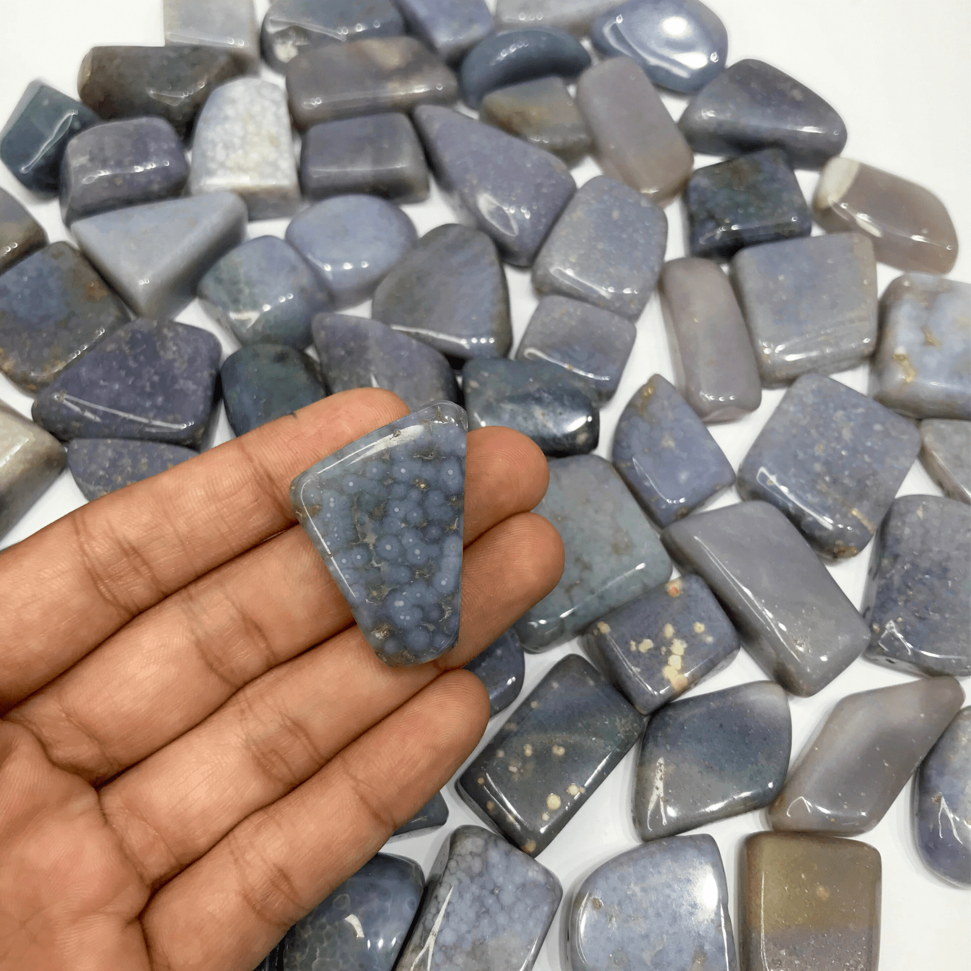 Grape Agate Tumbled Stone - AEORA ROCKS INDIA - Healing Crystals superstore