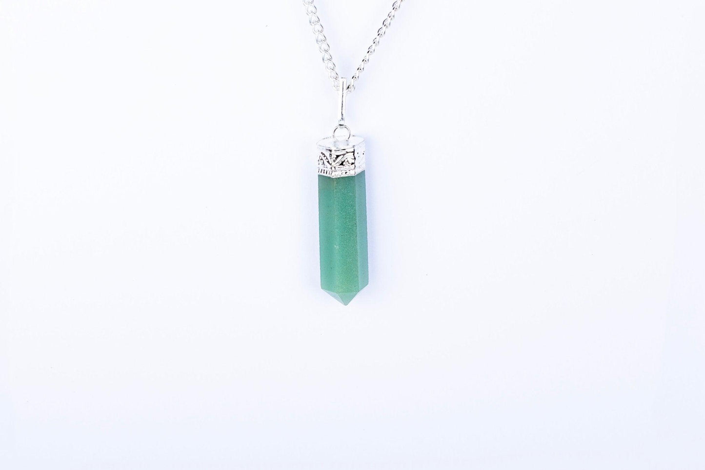 Green Aventurine Single Point Pendant - AEORA ROCKS INDIA - Healing Crystals superstore