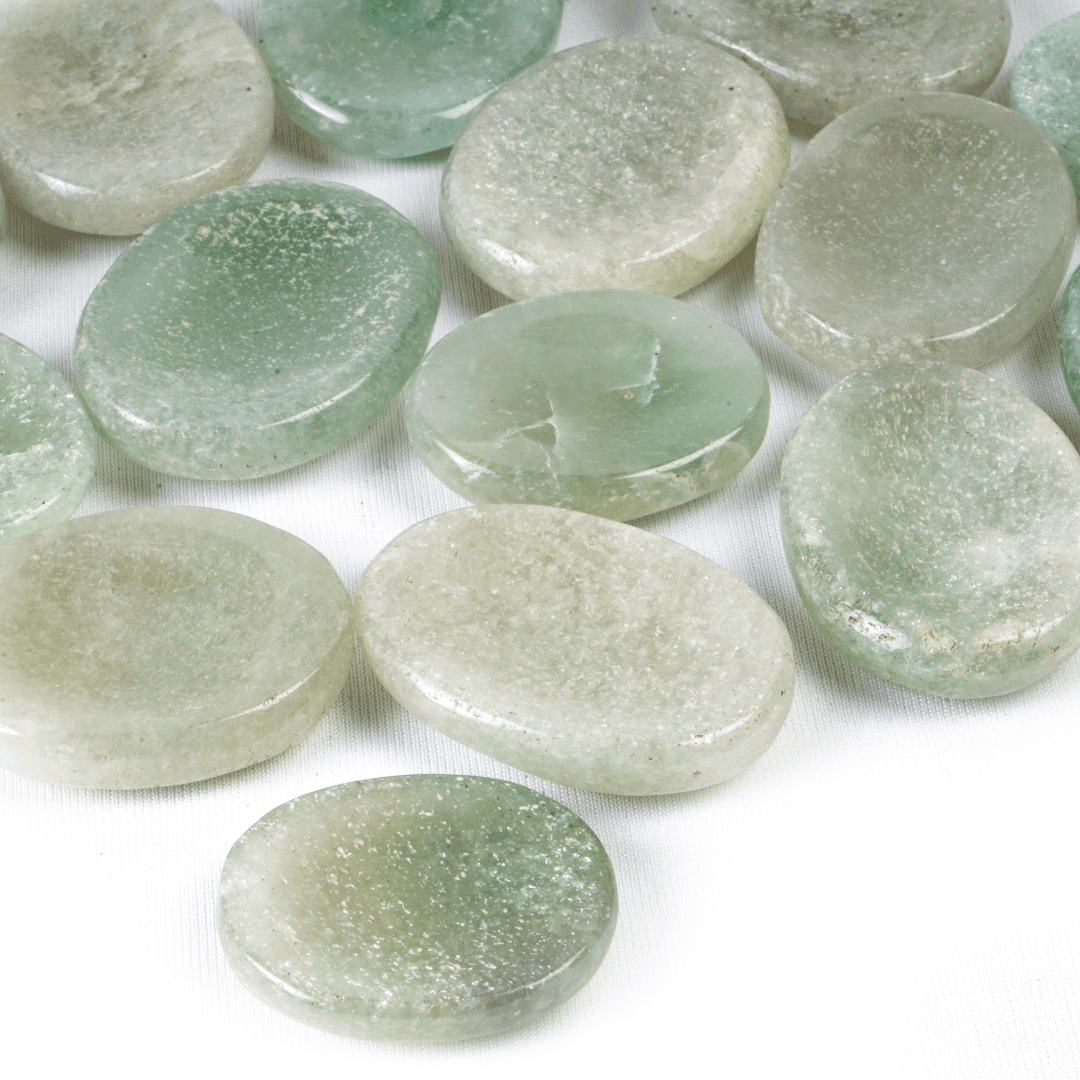 Green Aventurine Worry Stone - AEORA ROCKS INDIA - Healing Crystals superstore