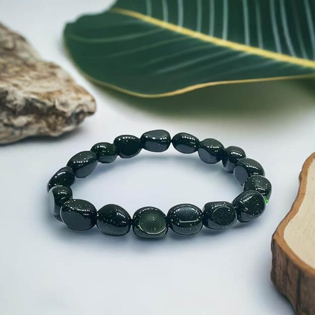 Green Goldstone Tumbled Bracelet - AEORA ROCKS INDIA - Healing Crystals superstore