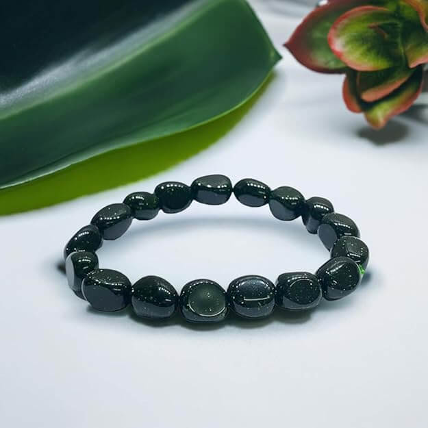 Green Goldstone Tumbled Bracelet - AEORA ROCKS INDIA - Healing Crystals superstore
