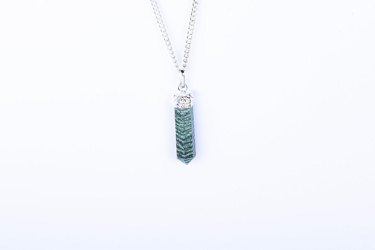 Green Tiger Eye Single Point Pendant - AEORA ROCKS INDIA - Healing Crystals superstore