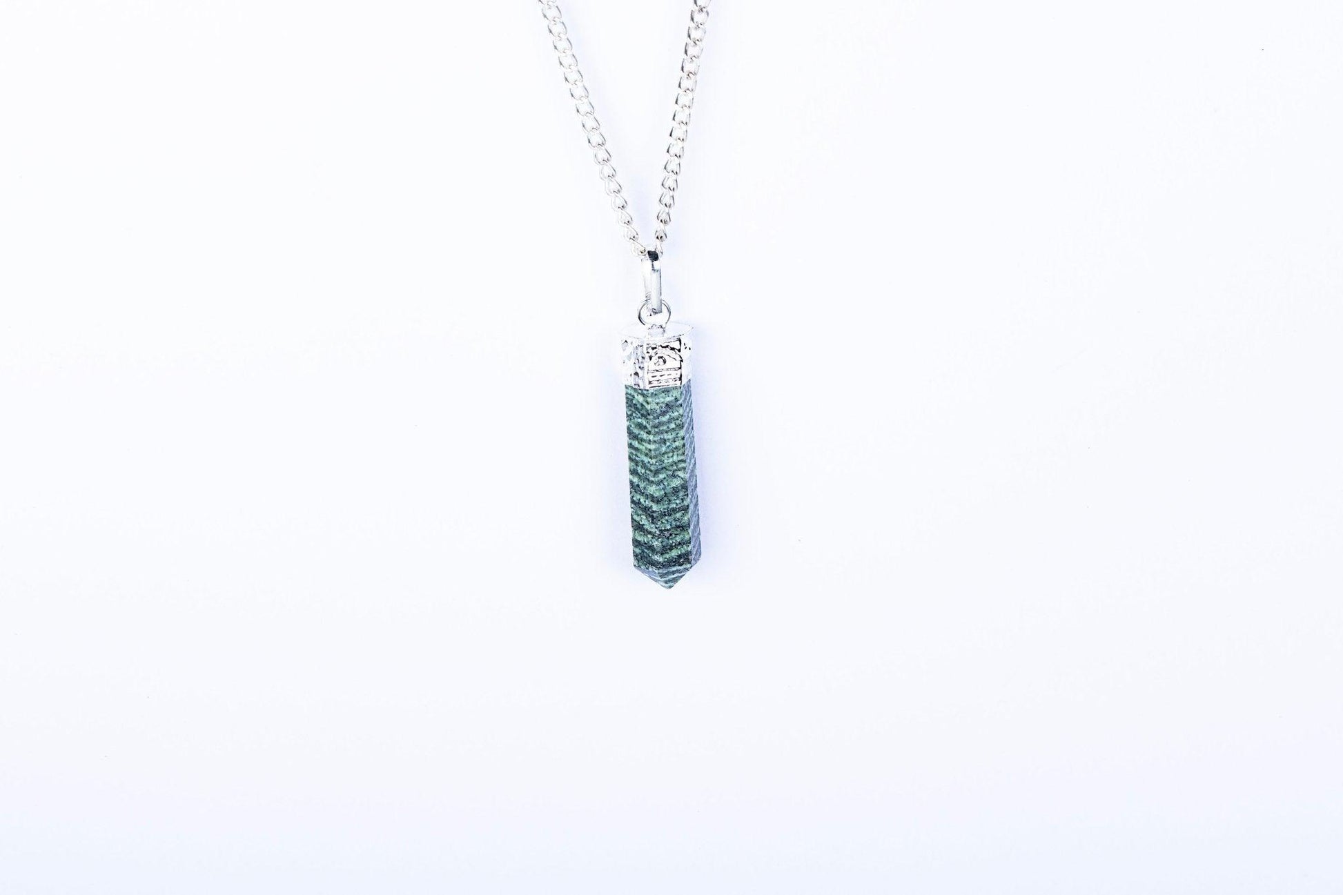 Green Tiger Eye Single Point Pendant - AEORA ROCKS INDIA - Healing Crystals superstore
