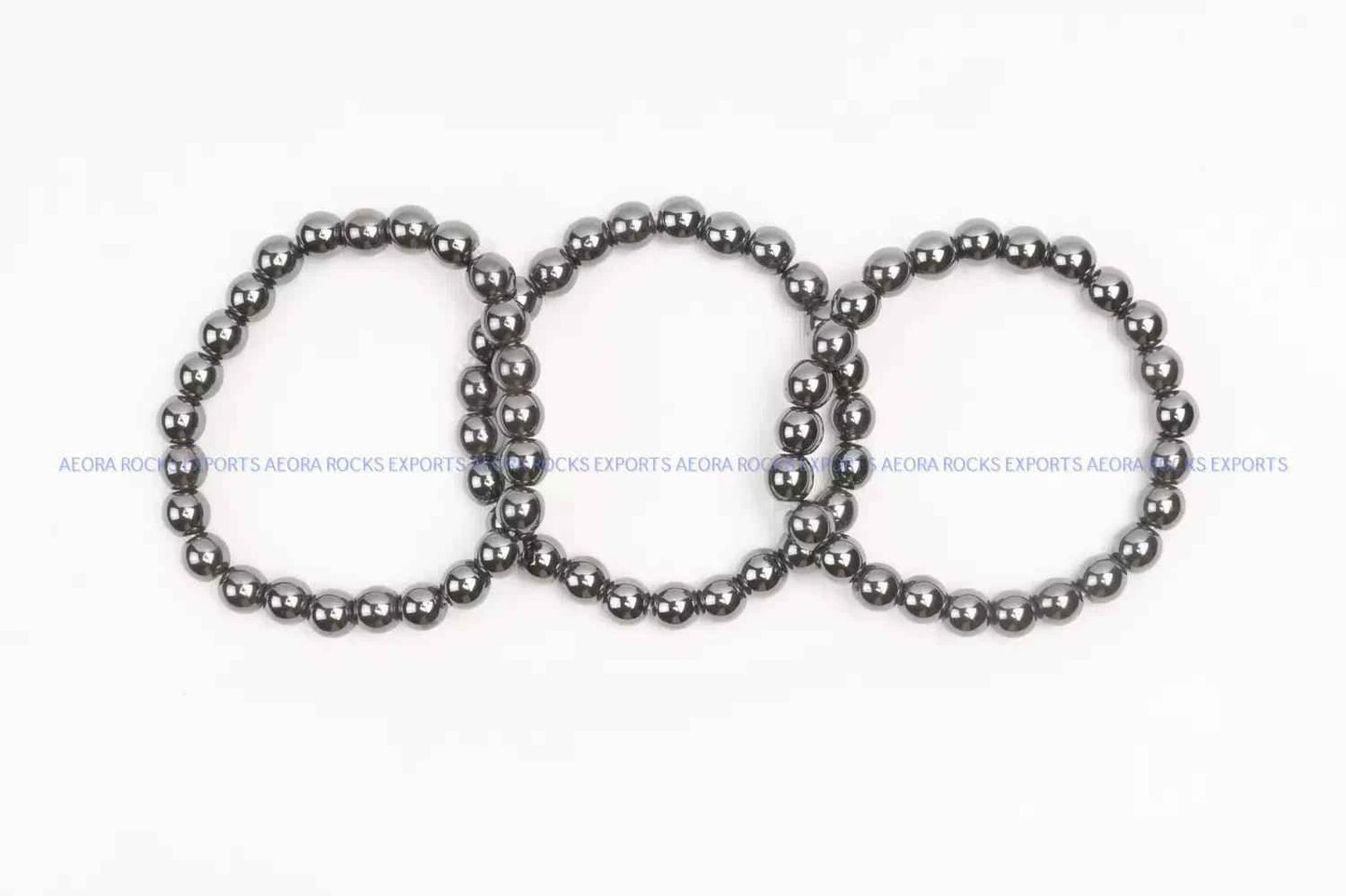 Hematite Bead Bracelet 8mm in India - Aeora Rocks