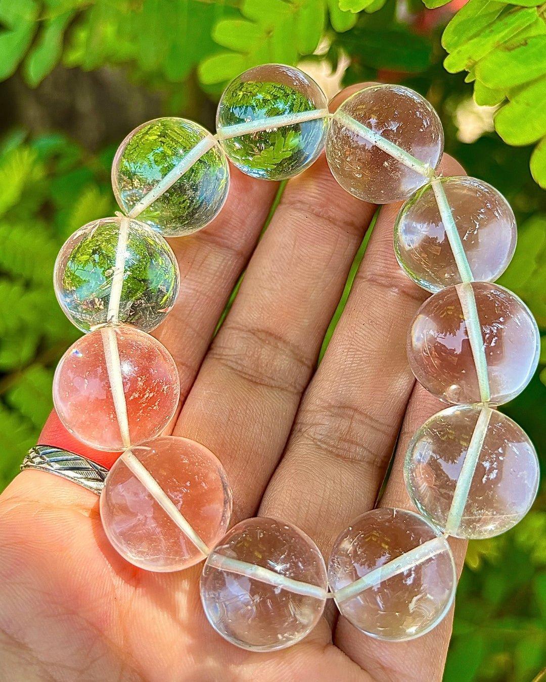 Himalayan Quartz Bead Bracelet 16 - 20mm in India - Aeora Rocks - AEORA ROCKS INDIA - Healing Crystals superstore