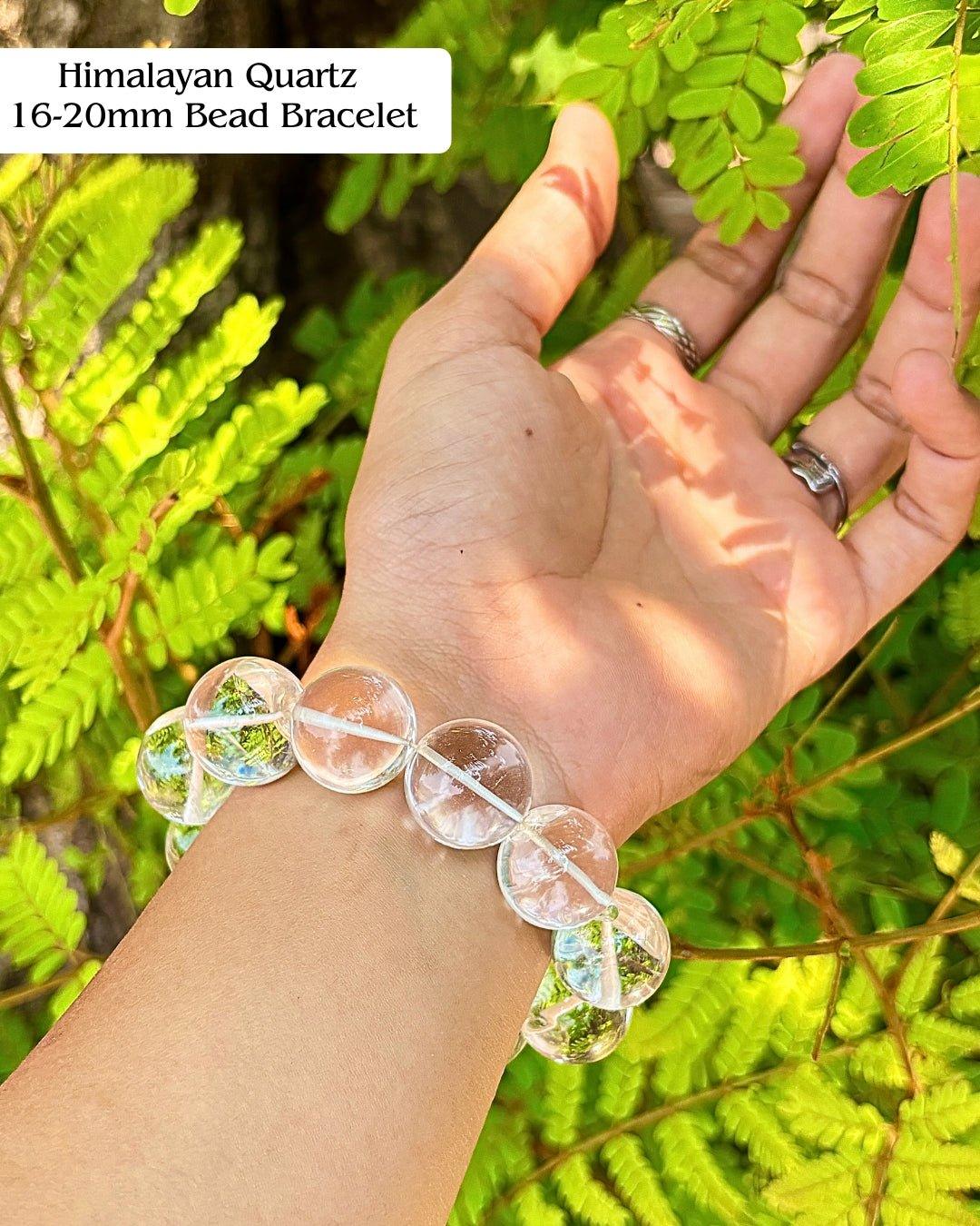 Himalayan Quartz Bead Bracelet 16 - 20mm in India - Aeora Rocks - AEORA ROCKS INDIA - Healing Crystals superstore