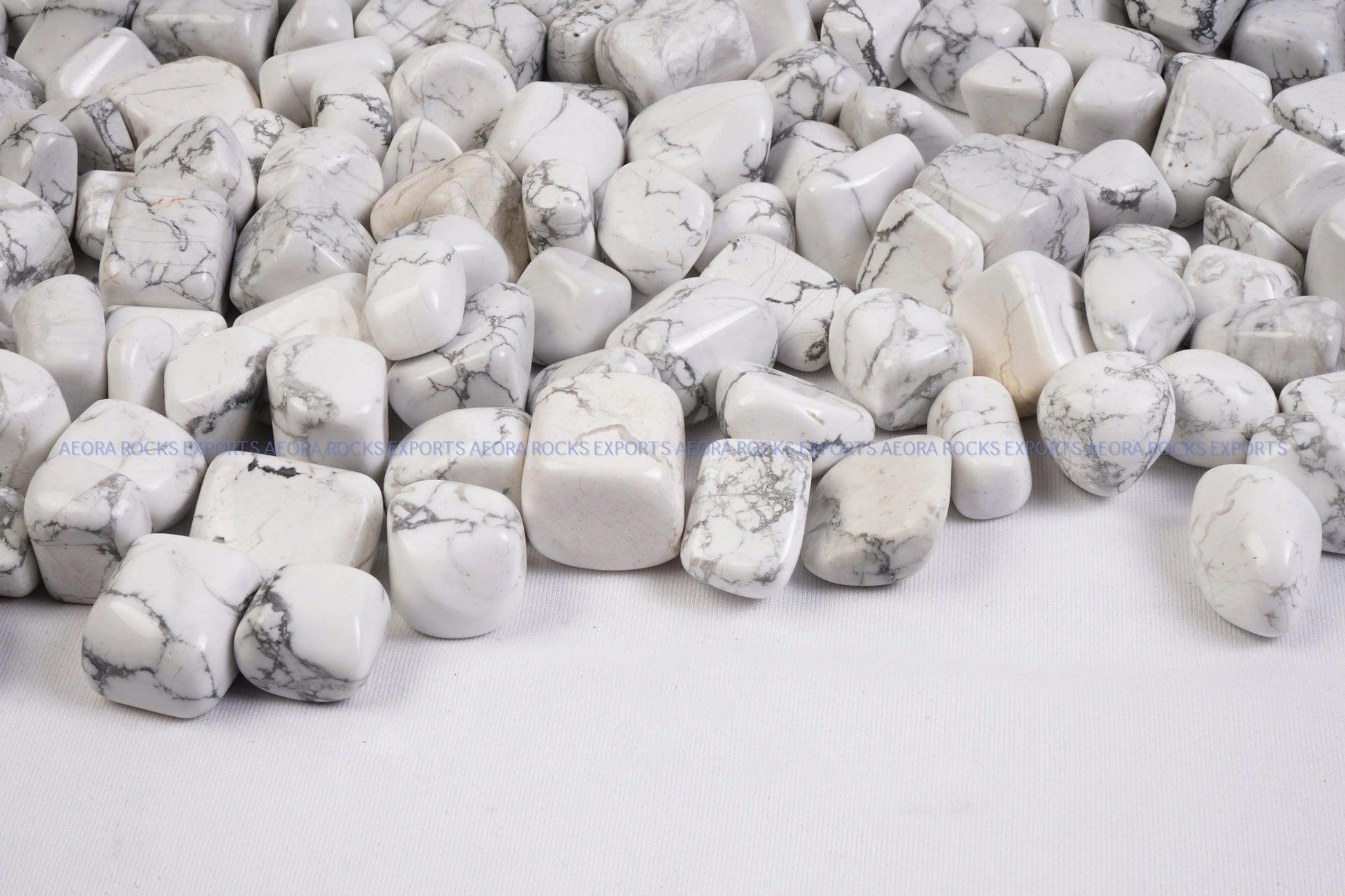 Howlite Tumbled Stone - AEORA ROCKS INDIA - Healing Crystals superstore