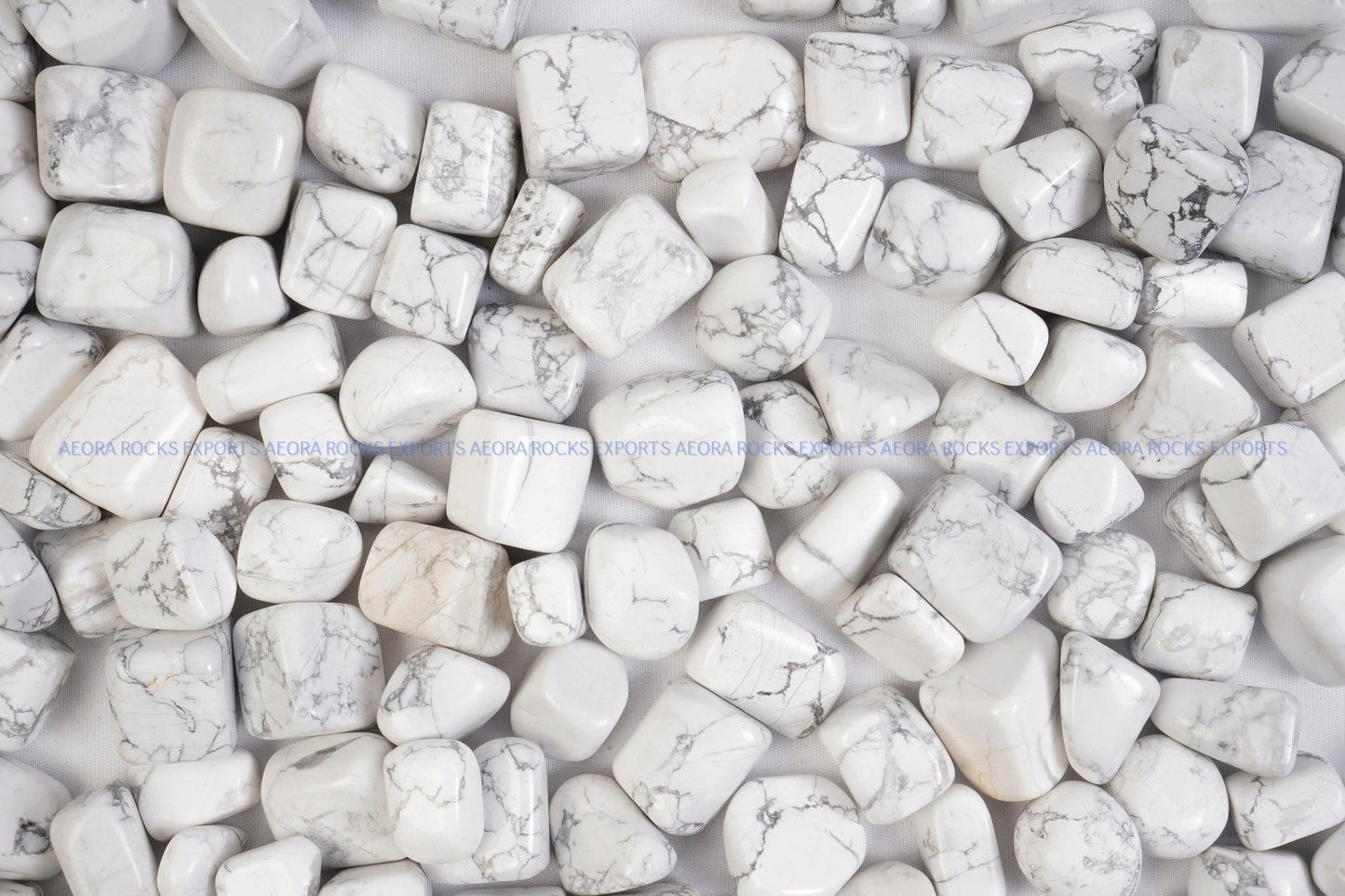 Howlite Tumbled Stone - AEORA ROCKS INDIA - Healing Crystals superstore