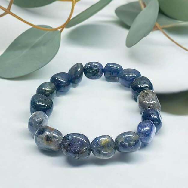 Iolite Tumbled Bracelet - AEORA ROCKS INDIA - Healing Crystals superstore