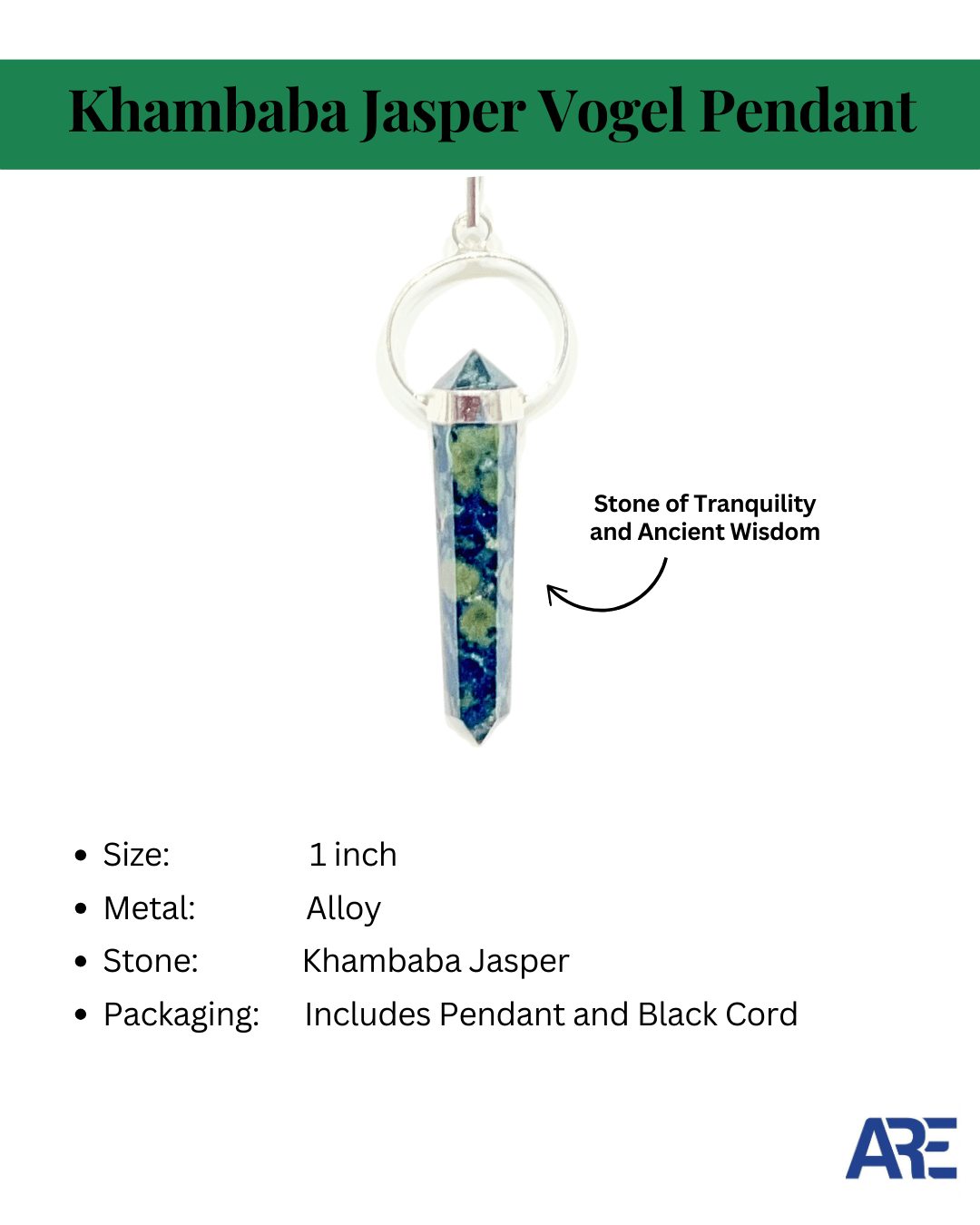 Kambaba Jasper Vogel Pendant - AEORA ROCKS INDIA - Healing Crystals superstore