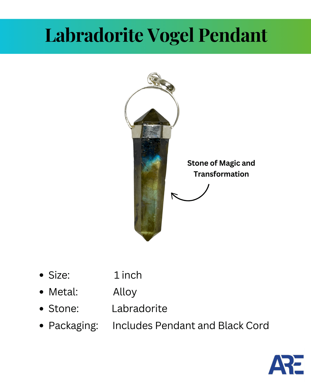 Labradorite Vogel Pendant - AEORA ROCKS INDIA - Healing Crystals superstore