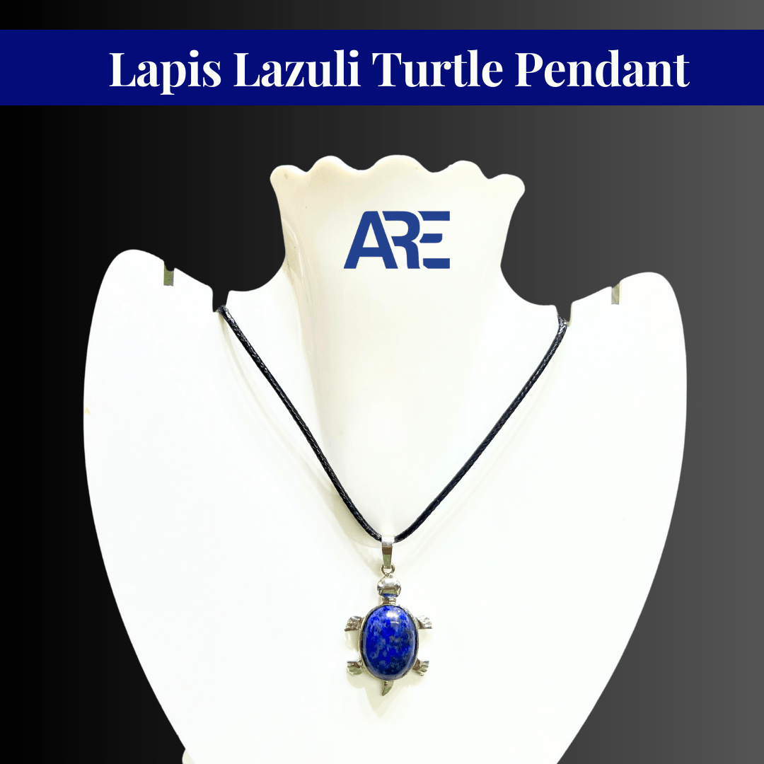 Lapis Lazuli Turtle Pendant - AEORA ROCKS INDIA - Healing Crystals superstore