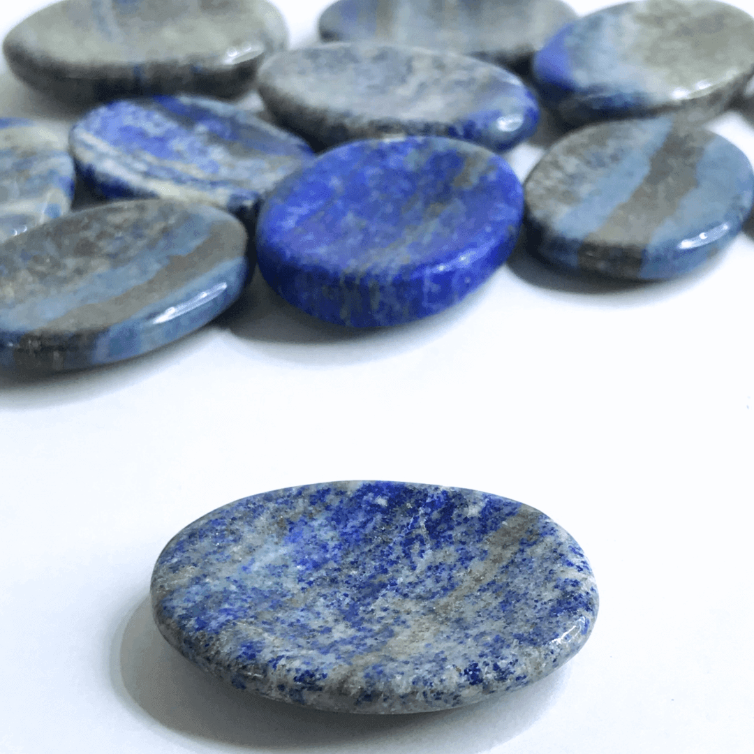 Lapis Lazuli Worry Stone - AEORA ROCKS INDIA - Healing Crystals superstore