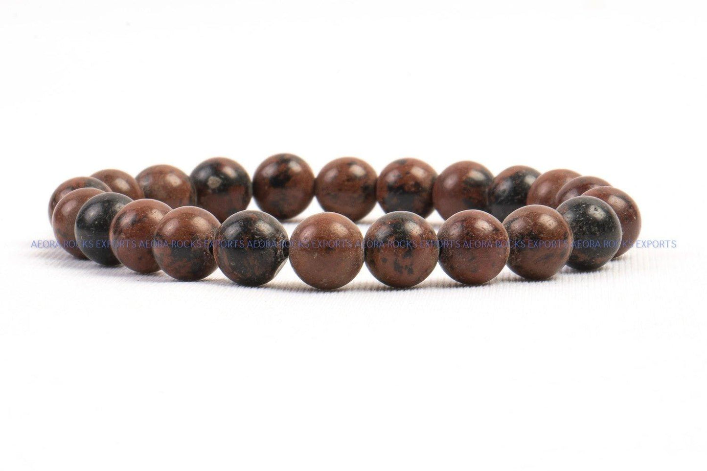 Mahogany Obsidian Bead Bracelet 8mm - AEORA ROCKS INDIA - Healing Crystals superstore