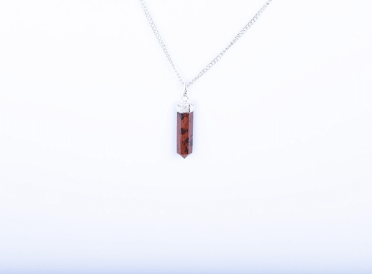 Mahogany Obsidian Single Point Pendant - AEORA ROCKS INDIA - Healing Crystals superstore