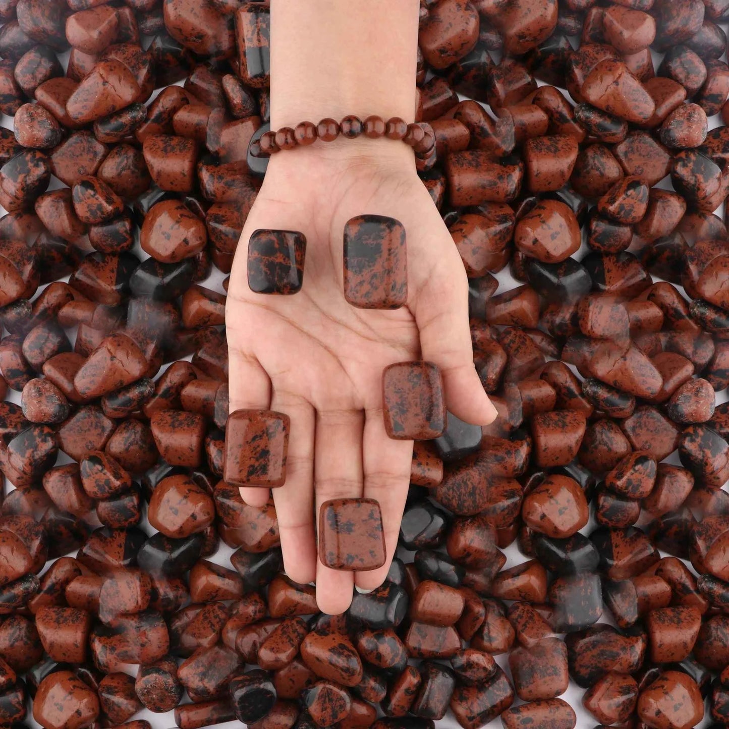 Mahogany Obsidian Tumbled Stone in India - Aeora Rocks