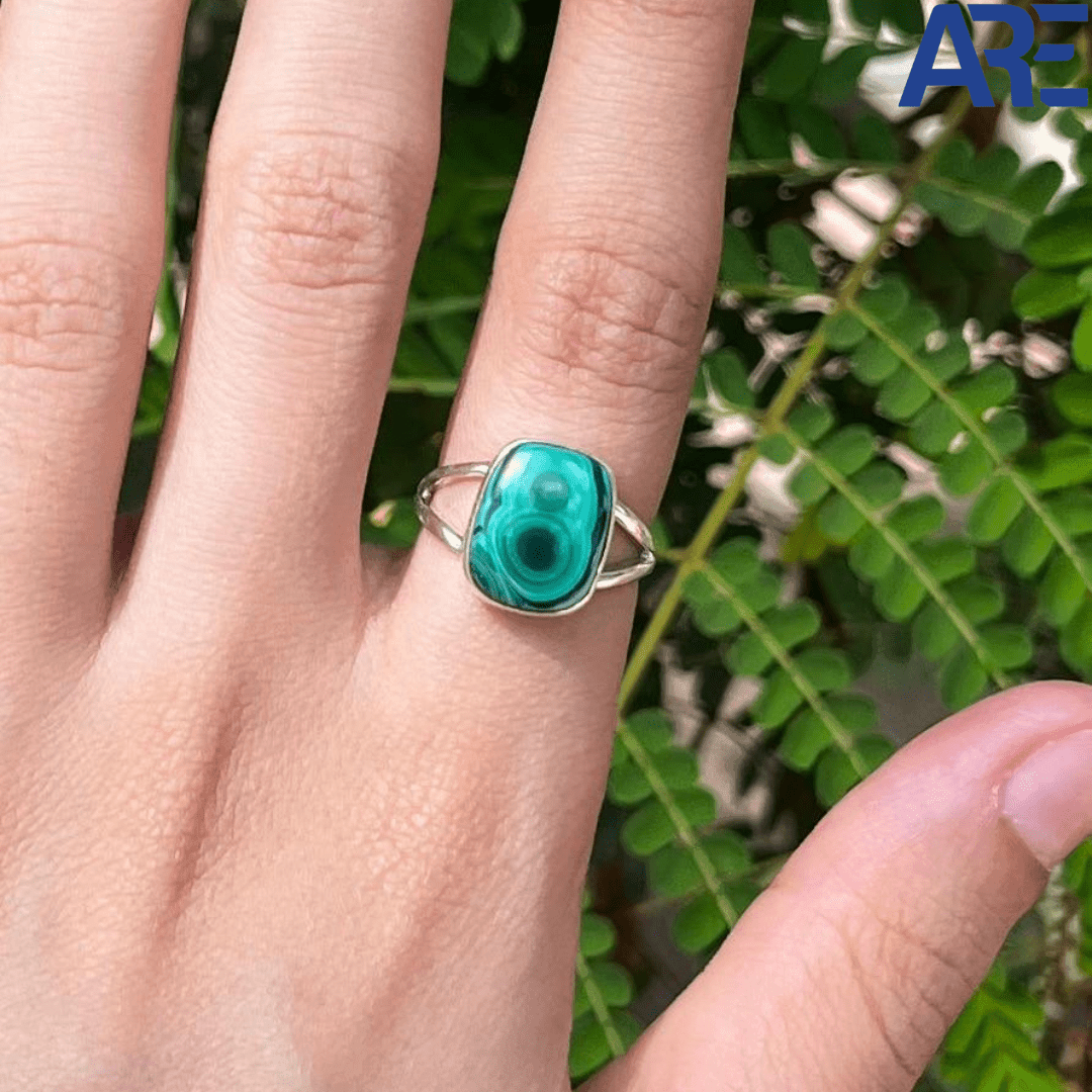 Malachite Ring - AEORA ROCKS INDIA - Healing Crystals superstore
