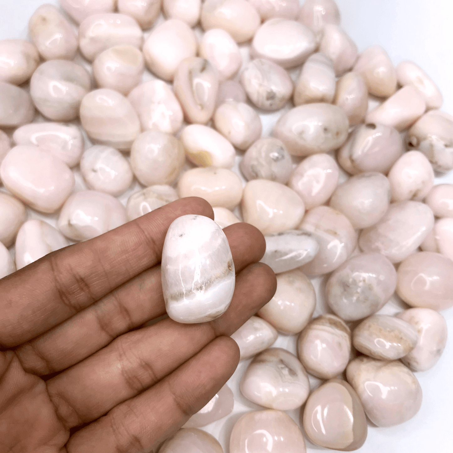 Mangano Calcite Tumbled Stone - AEORA ROCKS INDIA - Healing Crystals superstore