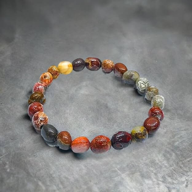 Mexican Lace Agate Tumbled Bracelet - AEORA ROCKS INDIA - Healing Crystals superstore