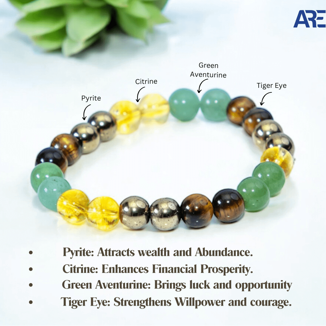 Money Magnet Bead Bracelet - AEORA ROCKS INDIA - Healing Crystals superstore