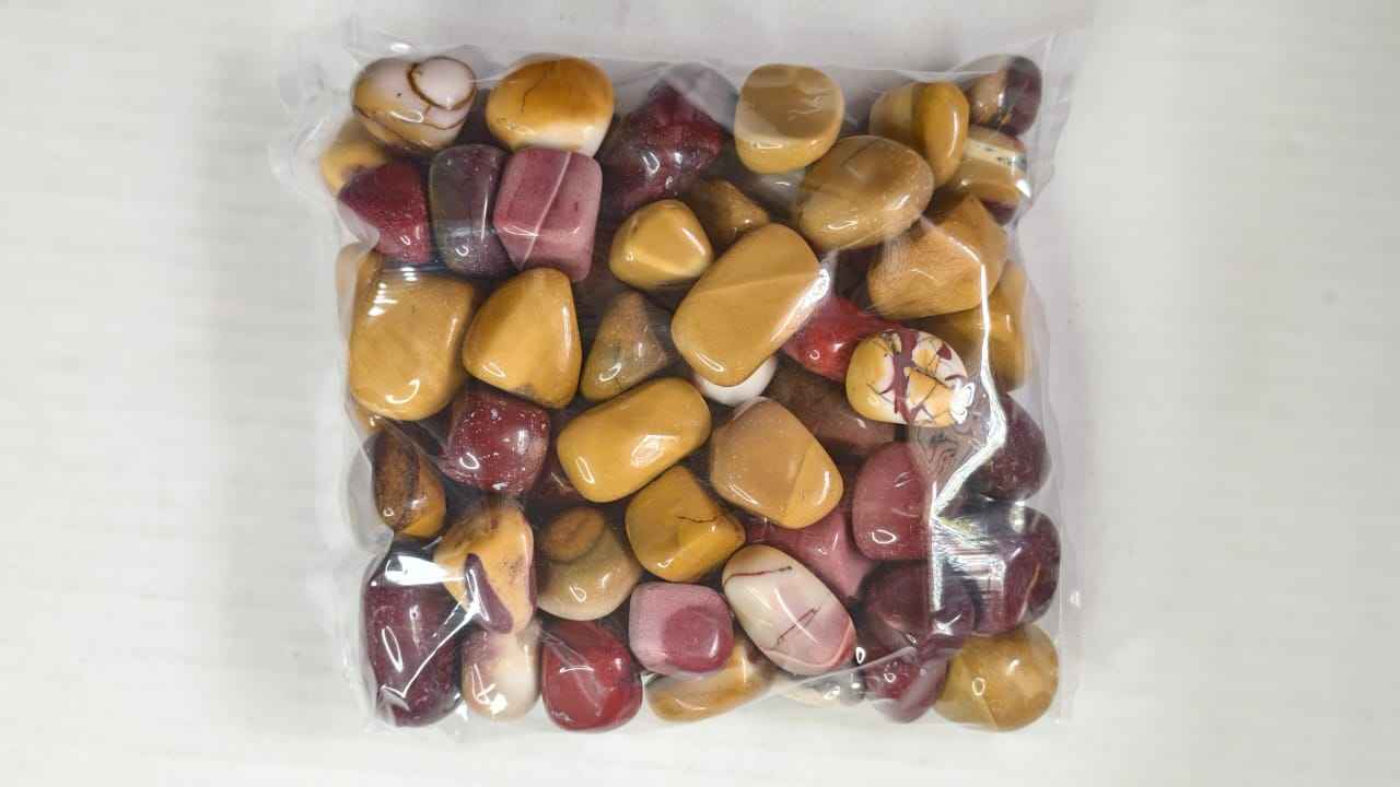 MOOKAITE JASPER TUMBLE STONES - 1KG