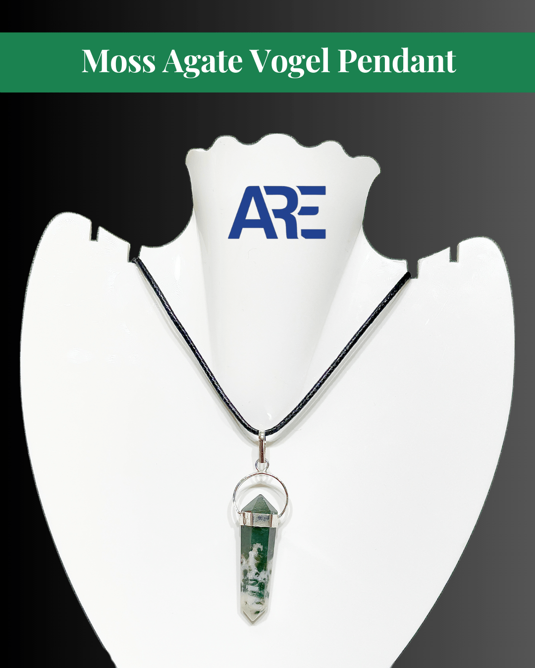 Moss Agate Vogel Pendant - AEORA ROCKS INDIA - Healing Crystals superstore