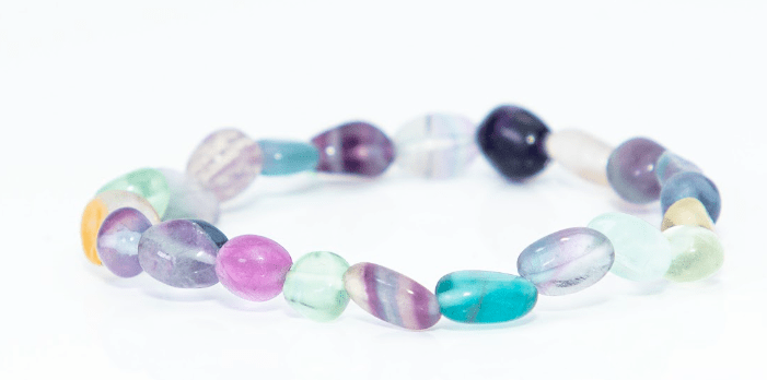 Multi Fluorite Tumbled Bracelet - AEORA ROCKS INDIA - Healing Crystals superstore