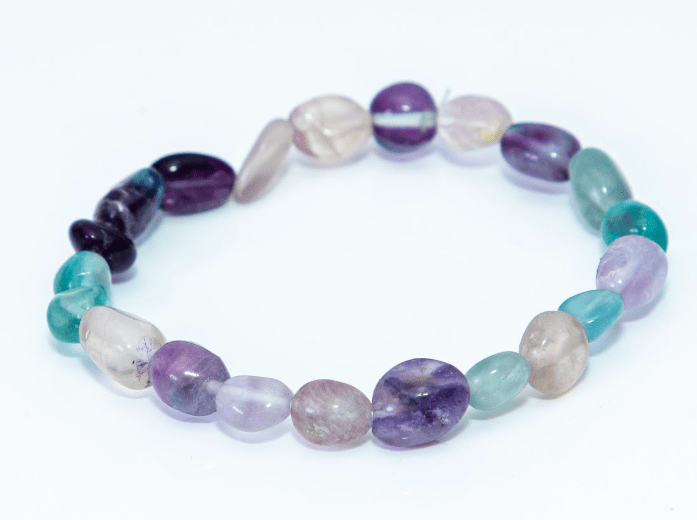 Multi Fluorite Tumbled Bracelet - AEORA ROCKS INDIA - Healing Crystals superstore