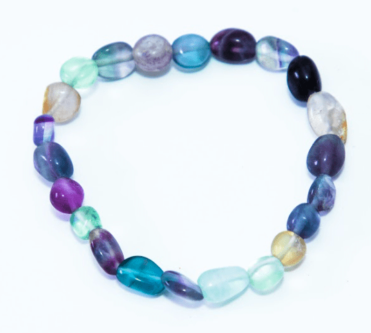 Multi Fluorite Tumbled Bracelet - AEORA ROCKS INDIA - Healing Crystals superstore