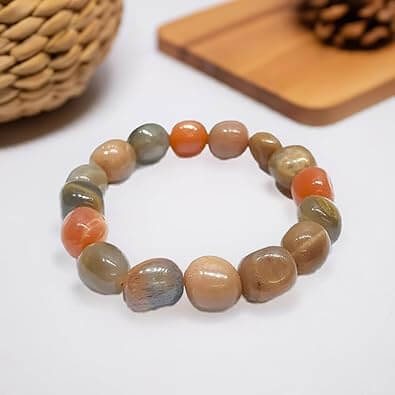 Multi Moonstone Tumbled Bracelet - AEORA ROCKS INDIA - Healing Crystals superstore