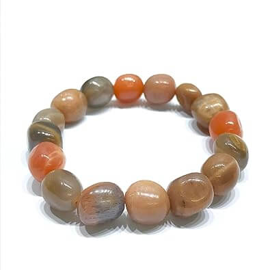 Multi Moonstone Tumbled Bracelet - AEORA ROCKS INDIA - Healing Crystals superstore