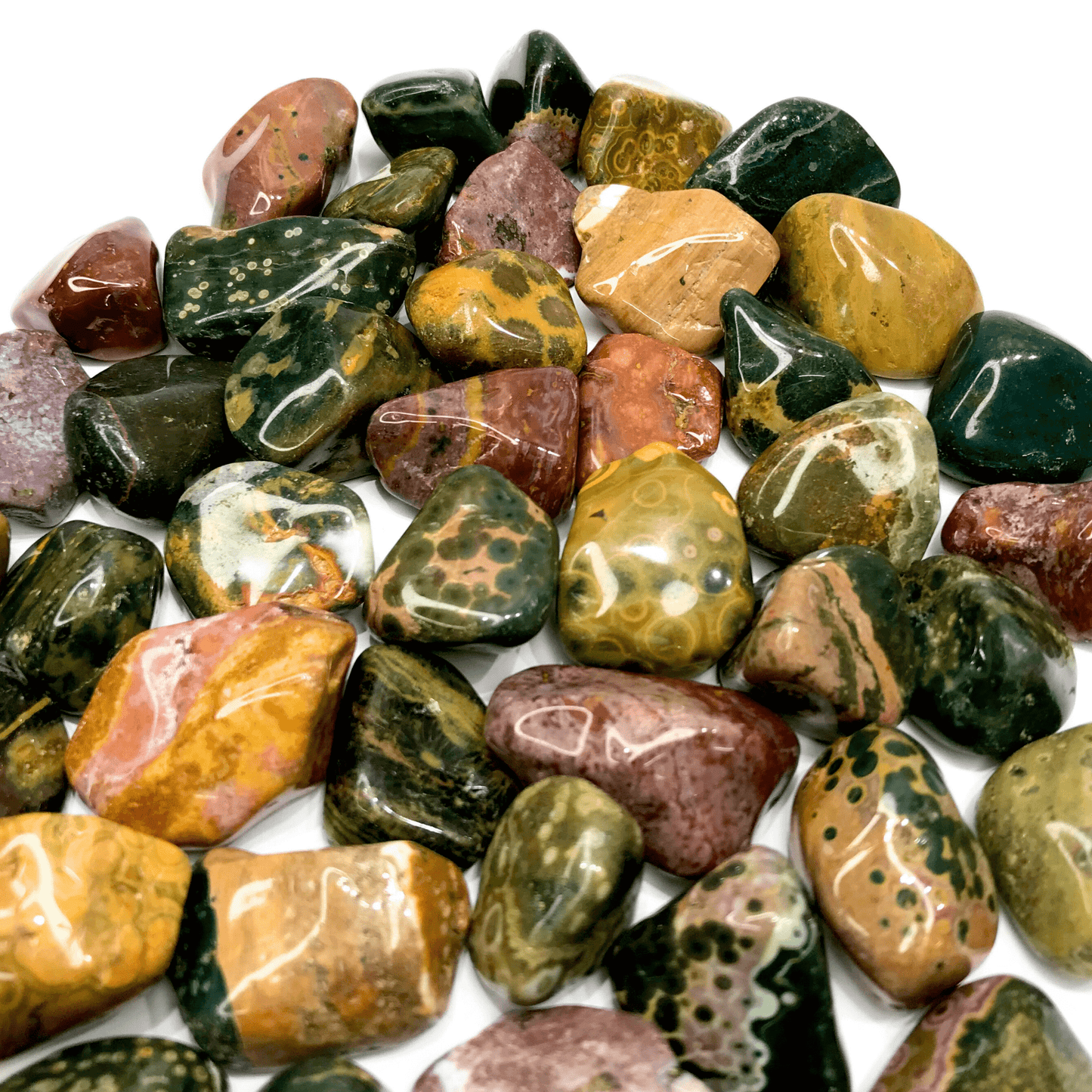 Ocean Jasper Tumbled Stone - AEORA ROCKS INDIA - Healing Crystals superstore