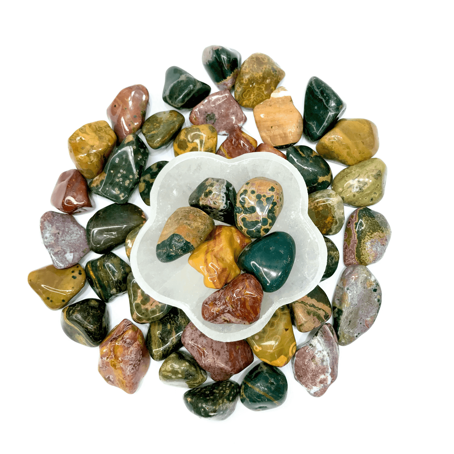 Ocean Jasper Tumbled Stone - AEORA ROCKS INDIA - Healing Crystals superstore