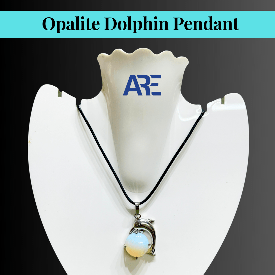 Opalite Dolphin Pendant - AEORA ROCKS INDIA - Healing Crystals superstore